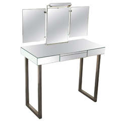 Jacques Adnet Mirrored Vanity